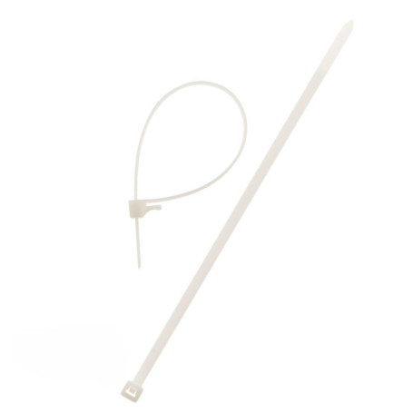 Lot de 20 colliers de câblage réutilisables transparents - 4,8 x 200 mm