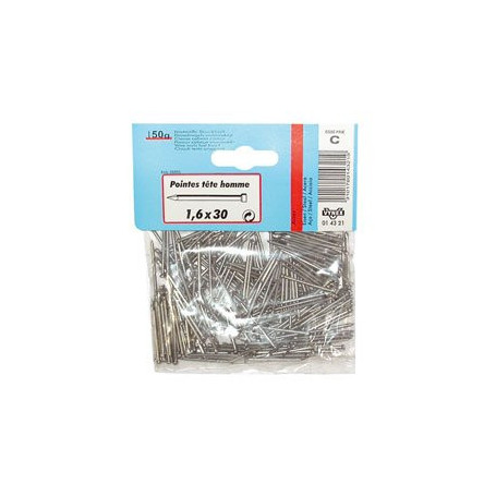 Pointes Acier VYNEX Tête Homme 1.5x25mm - 150g