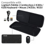 Peyyargo Dur Étui de Protection Compatible avec Logitech Pebble 2 Combo, Pebble Keys 2 K380s / K380 Clavier en Pebble Mouse 2 M3
