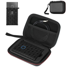 ProCase Étui pour SSD Samsung T7 / T7 Touch avec Pochette en Silicone, Housse de Voyage pour Portable SSD Externe, Boîtier de Pr