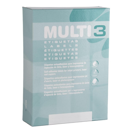 Étiquettes Adhésives A4 MULTI 3 - Pack de 500 Feuilles Blanches