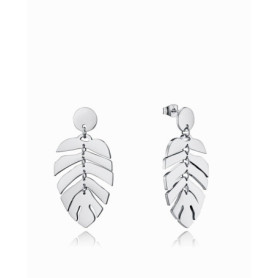 Boucles d'oreilles Viceroy Air en acier inoxydable en forme de feuille