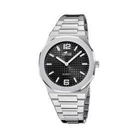 Montre Analogique Lotus 18841/4 avec Cadran Noir et Bracelet Argent
