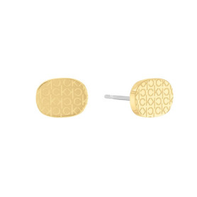 Boucles d'oreilles puces en or jaune CK ICONIC FOR HER par Calvin Klein