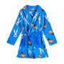 Peignoir Enfant Bleu Mixte avec Cordon Réglable