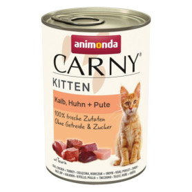 Animonda Carny Nourriture Humide pour Chatons au Poulet et Dinde - 12 x 400 g