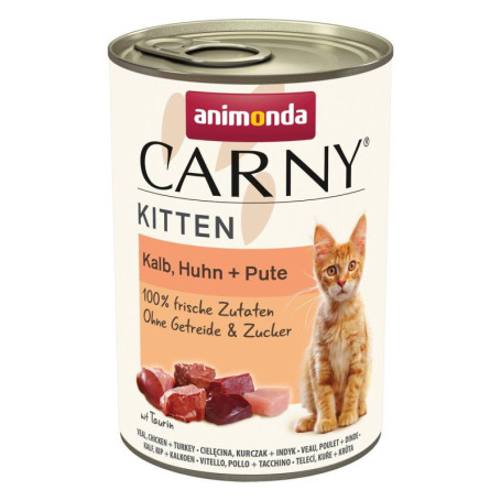 Animonda Carny Nourriture Humide pour Chatons au Poulet et Dinde - 12 x 400 g