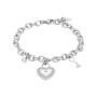 Bracelet Femme LOTUS Style Bliss en Acier Inoxydable Coeur