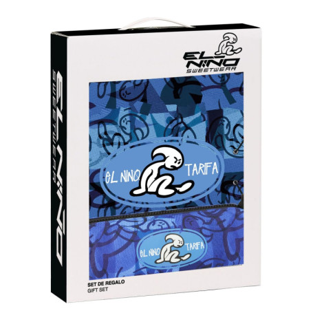 Sac de transport Safta El Niño Roller - Coffret cadeau pour enfants, bleu/noir