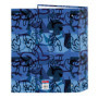 Classeur Folio Safta EL NIÑO ROLLER - 4 Anneaux, Bleu/Noir, Idéal Enfants
