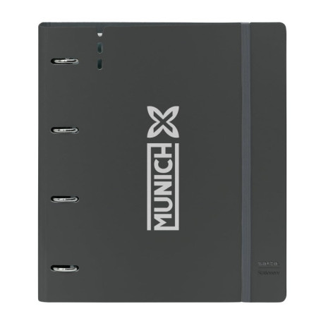 Classeur Safta Munich Topo 4 Anneaux 35 mm - Recharge A4 Noir