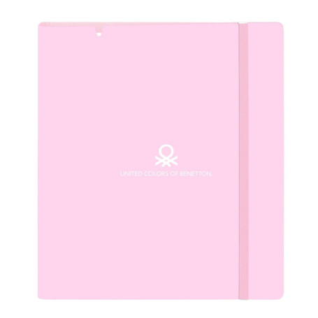 Classeur Safta Benetton Unique 4 Anneaux 35 mm - Recharge A4, Bleu