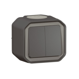 Interrupteur étanche double 10A anthracite Plexo Legrand 25,27 €
