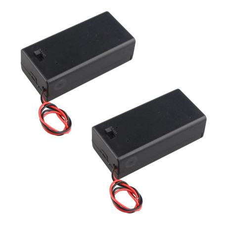 HALJIA Lot de 2 Boîtiers de Support pour Batteries 9V avec Interrupteur 11,12 €