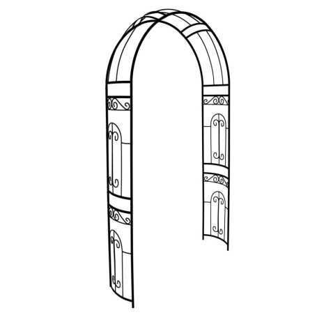 Arche de Jardin SCENDOR GARDEN en Métal Noir pour Plantes Grimpantes 192,44 €