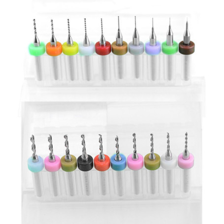 BGTXINGI Lot de 20 Micro Forets en Carbure de Tungstène pour PCB