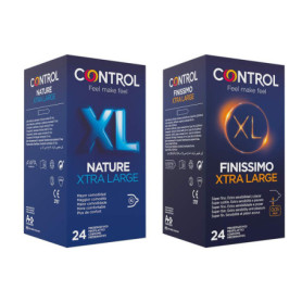 Kit de Préservatifs XL Control - 24 Naturels et 24 Ultra-Fins