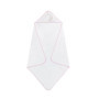 Cape de Bain Douce pour Bébé avec Capuche Éléphant - Blanc/Rose