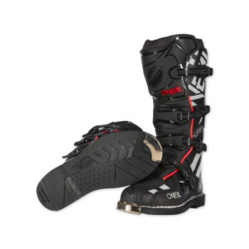 Bottes de Motocross O'NEAL TRIBUTE Boot SQUADRON V.21 - Noir/Gris - Taille 42