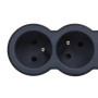 Rallonge Multiprise Extra-Plate Legrand 5 Prises 1,5m Noir et Gris