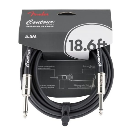Câble Instrument Fender 18.6' Série Contour - Noir