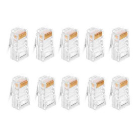 Connecteurs RJ45 CAT6 Transparente - Sac de 10 Unités