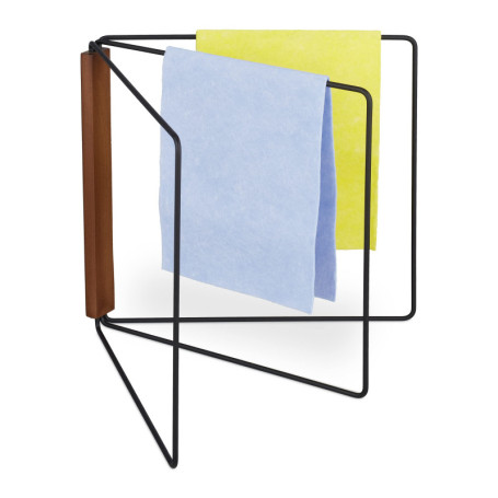 Support Chiffon Pliable Relaxdays en Métal et Bois - Pratique pour la Cuisine