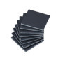 Dessous de Verre en Ardoise Relaxdays - Lot de 8 Supports Carrés Anthracite