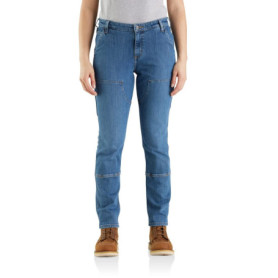 Jean Droit Femme Carhartt Double Front en Tilleul