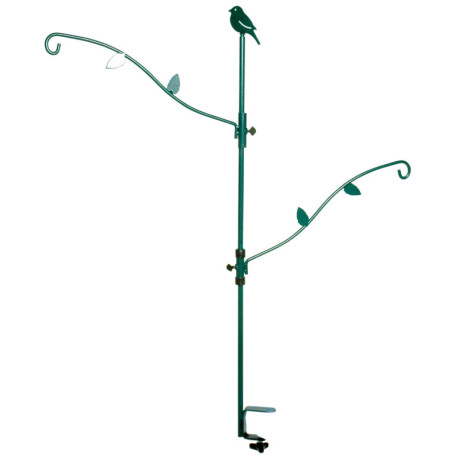 Support de Balcon Dobar pour Nourrissage des Oiseaux en Métal Vert