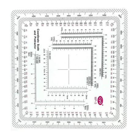 Règle de Coordonnées Militaire Puco - Lecteur MGRS/UTM Précis