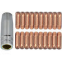 Kit de Bouches de Protection Coniques RIVERWELD pour Soudure MIG MAG - 21 Pièces en Cuivre