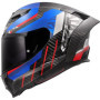 Casque Moto Intégral LS2 Dragon Trax Bleu Rouge - Taille M