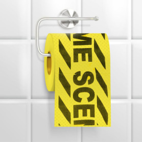 Papier Toilette Amusant Crime Scene - Mad Monkey, Jaune Fluo