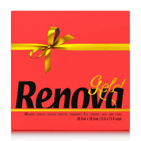 Serviettes en Papier Premium Renova Gold Rouge - 40 Unités