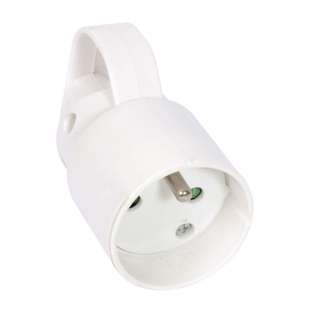 Fiche Électrique Femelle 16A avec Terre - Blanc