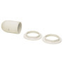 Douille E27 en Plastique Isolant Kopp avec Anneaux Porte-Parapluie - Blanc Crème