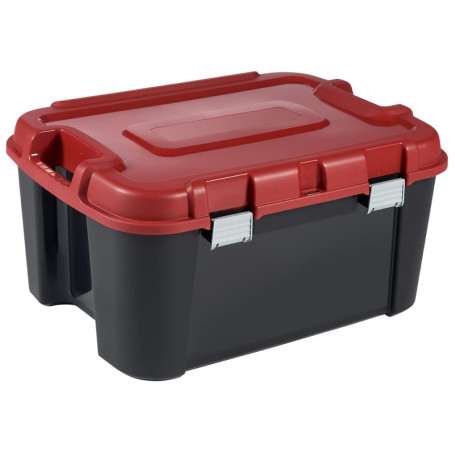 Malle Totem Keter 140L avec Roulettes - Noir/Rouge