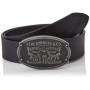 Ceinture en Cuir Véritable LEVI'S Billy Plaque - Noir Regular pour Homme