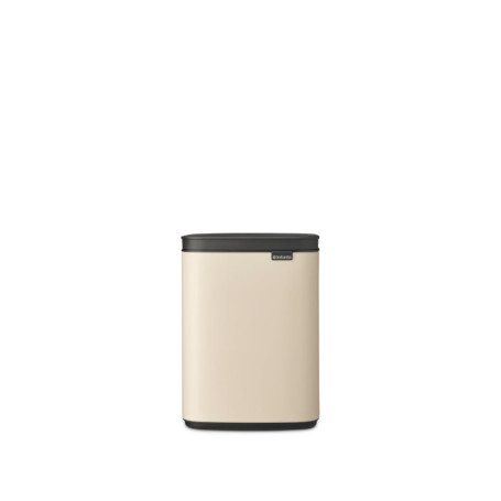 Poubelle Brabantia Bo 4L - Compacte avec Couvercle Doux pour Salle de Bain, Cuisine ou Bureau - Beige