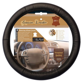 Housse de Volant en Cuir Noir 35-36 cm - S SUMEX