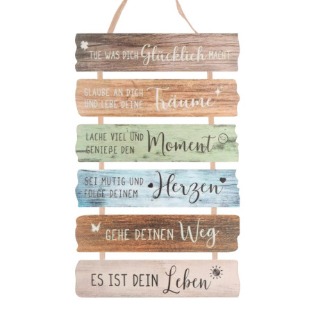 Panneau en Bois Suspendu Motivant - Décoration Murale Personnalisée