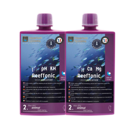 Reef Tonic 1 & 2 - Stabilisateur Aquariophilie 500 ML
