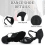 Syrads Chaussures de Danse Femmes Latine Salsa Tango Valse Bachata Moderne Chaussures Danse De Salon avec des Strass 1050