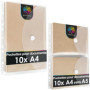 OfficeTree Lot de 20 Pochettes Plastiques A4 et A5 avec Fermeture Scratch