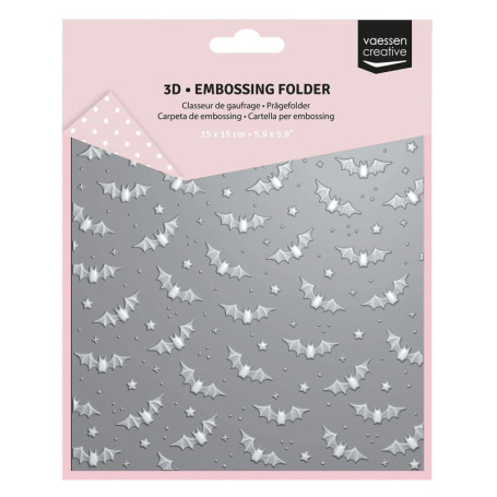 Classeur de Gaufrage 3D Vaessen Creative - Chauves-Souris pour Scrapbooking et DIY
