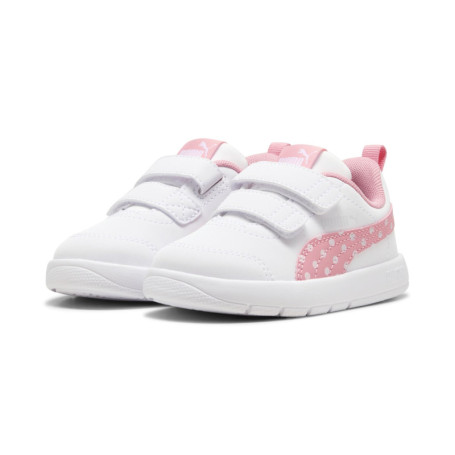 Sneakers PUMA Bébé Fille COURTFLEX V3 Dotty - Blanc et Rose
