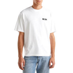 T-shirt Blanc à Manches Courtes pour Hommes - United Colors of Benetton