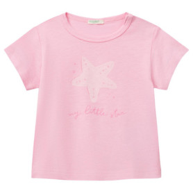 T-shirt en Coton Organique Rose pour Bébé Fille - United Colors of Benetton 13,82 €