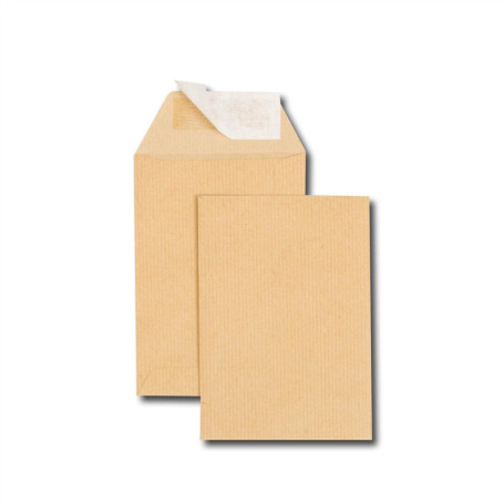 Boîte de 500 Pochettes Kraft C6 - Format 114x162 mm, Renforcées